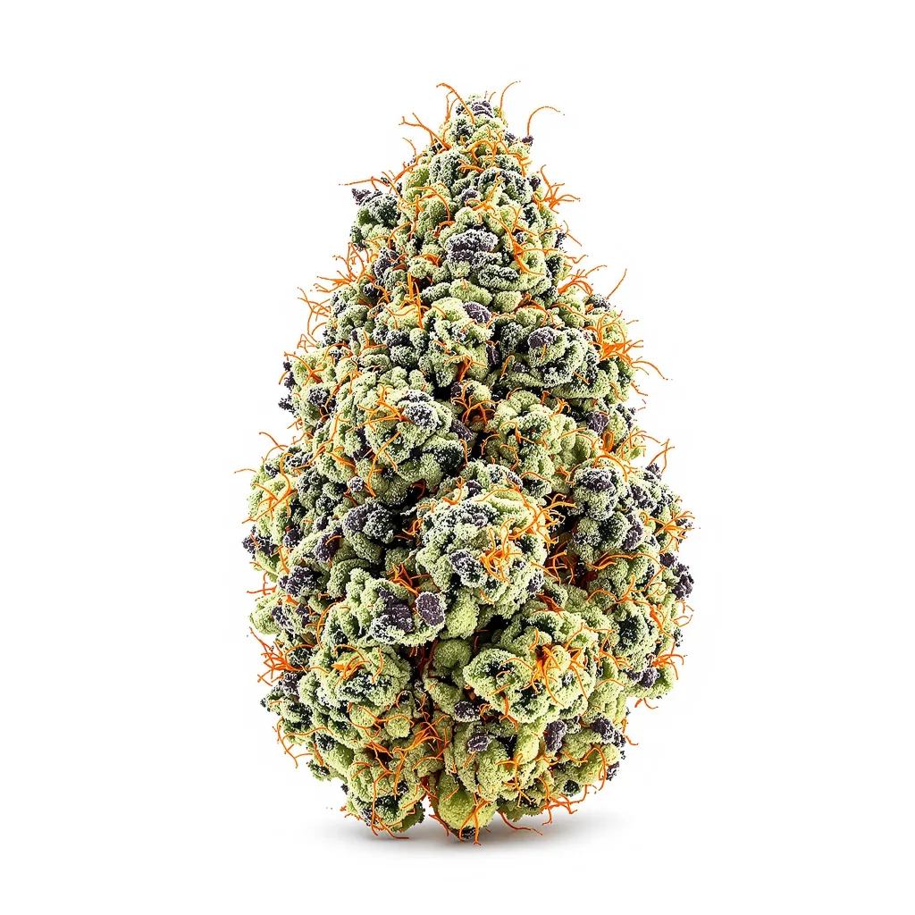 Candyland 50% indica / 50% sativa flower with visible trichomes