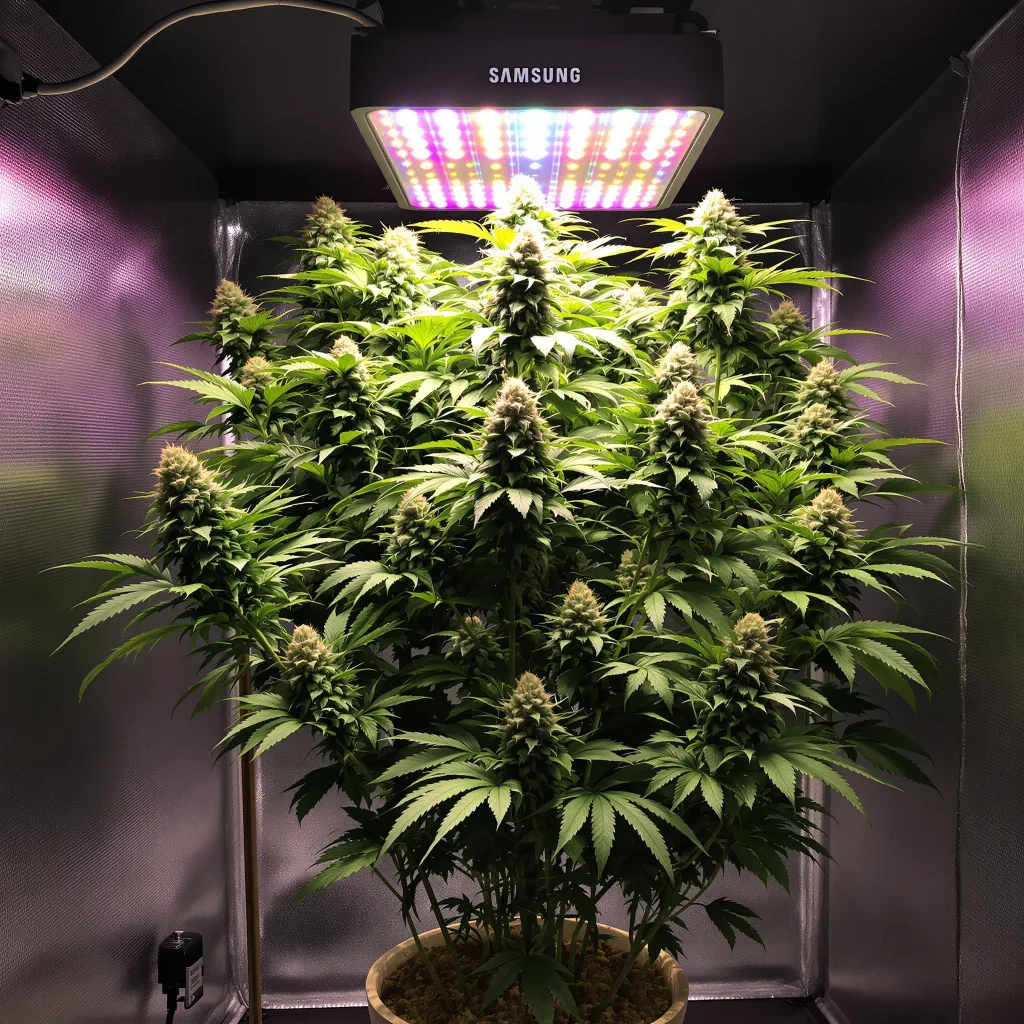 Canna-Tsu cannabis plant in flowering stage — 120-180 cm feminised