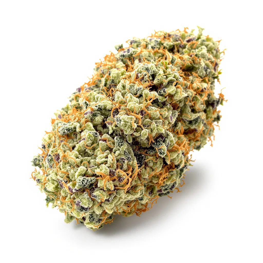 Canna-Tsu Kush 50% indica / 50% sativa flower with visible trichomes