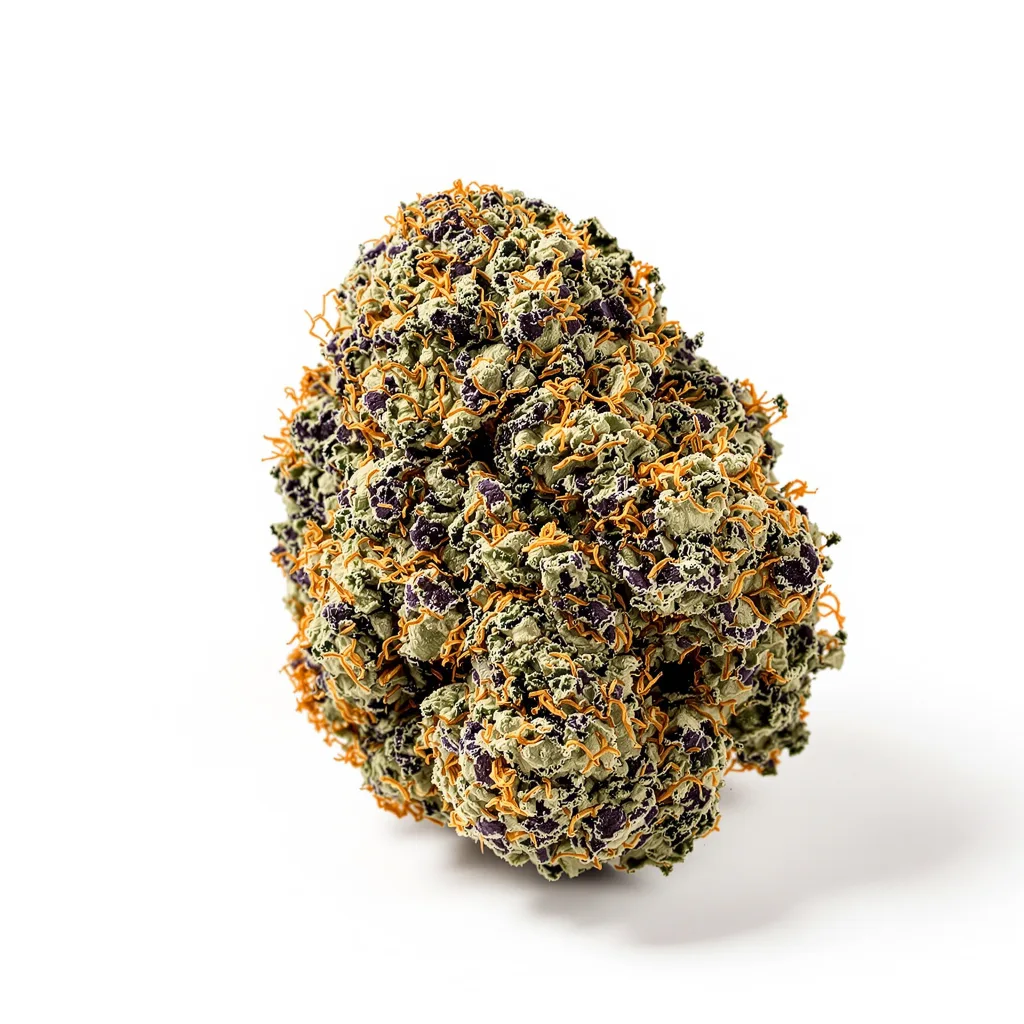 Cannatonic 84% indica / 16% sativa flower with visible trichomes