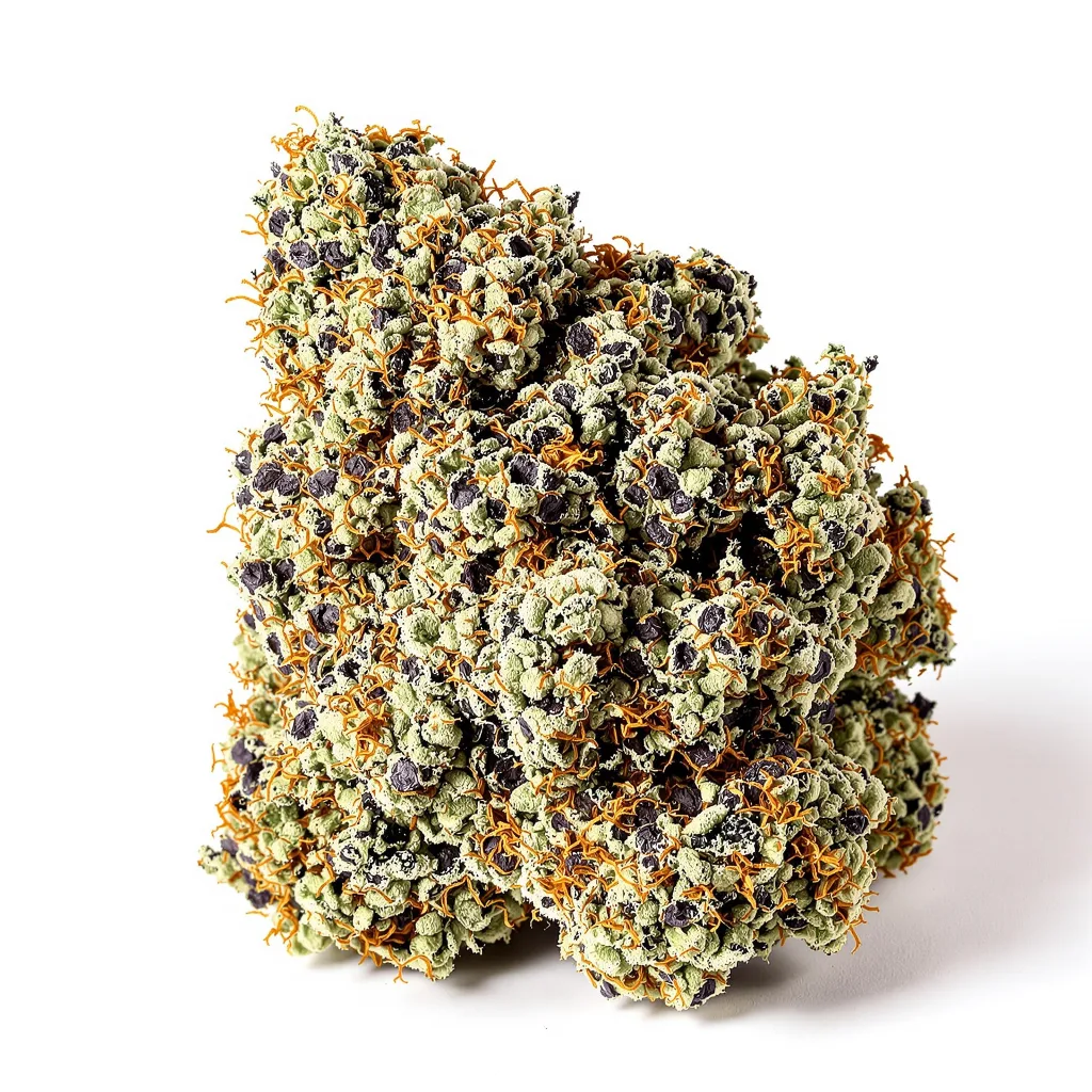 Casper OG 71% indica / 29% sativa flower with visible trichomes