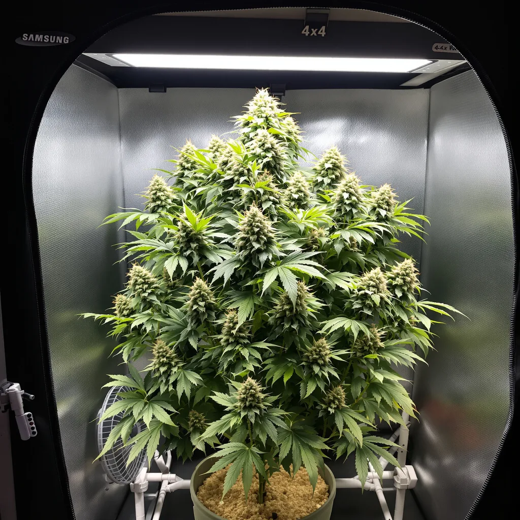 CBD Blue Shark cannabis plant in flowering stage — 90-100 cm feminised
