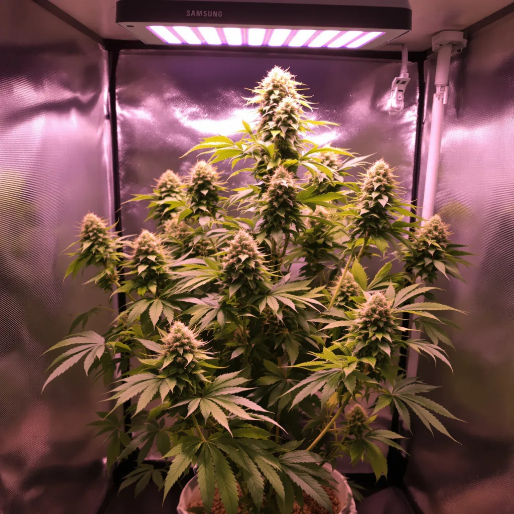 CBD Critical Cure cannabis plant in flowering stage — 90-100 cm feminised