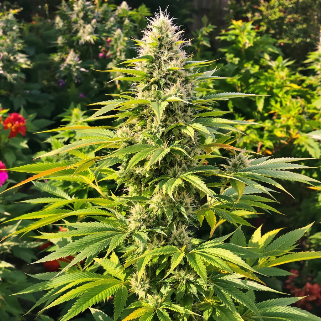 CBD Critical Mass 41% indica / 59% sativa flower with visible trichomes