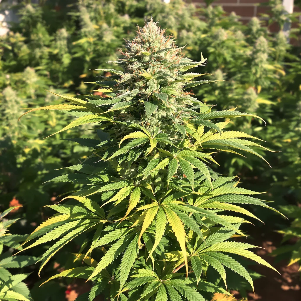 Cement Shoes 67% indica / 33% sativa flower with visible trichomes