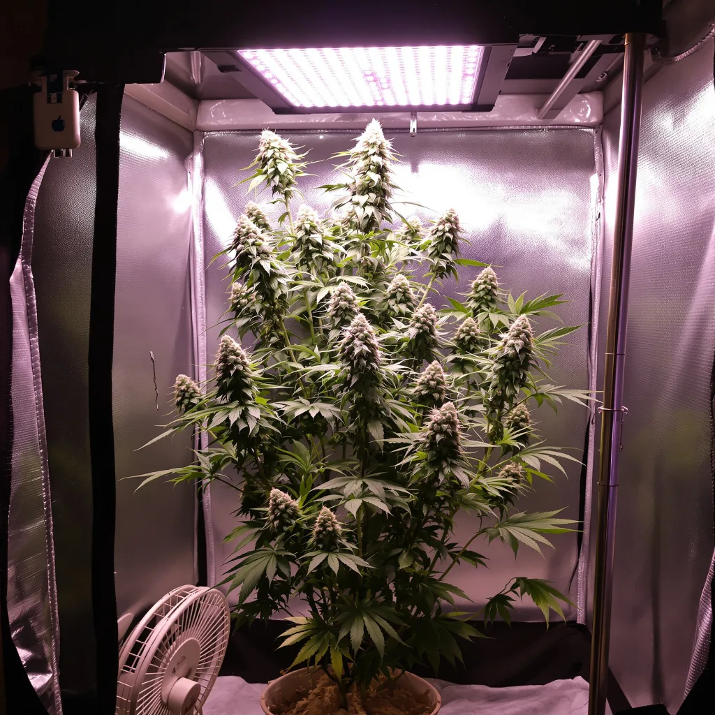 Cereal Milk cannabis plant in flowering stage — 60-100 cm autoflower