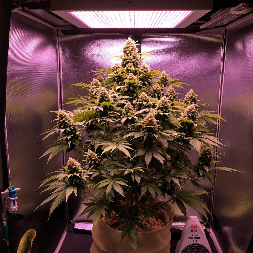 Cheeseburger cannabis plant in flowering stage — 60-100 cm autoflower