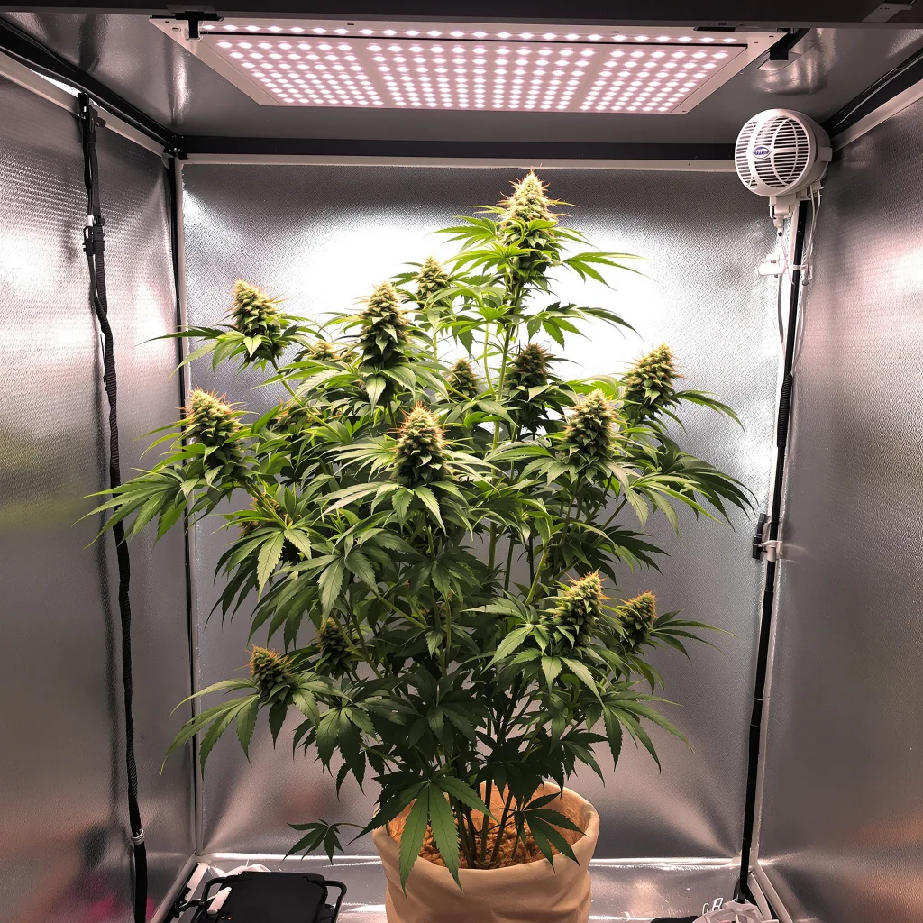 Cheetah Piss cannabis plant in flowering stage — 120-180 cm feminised