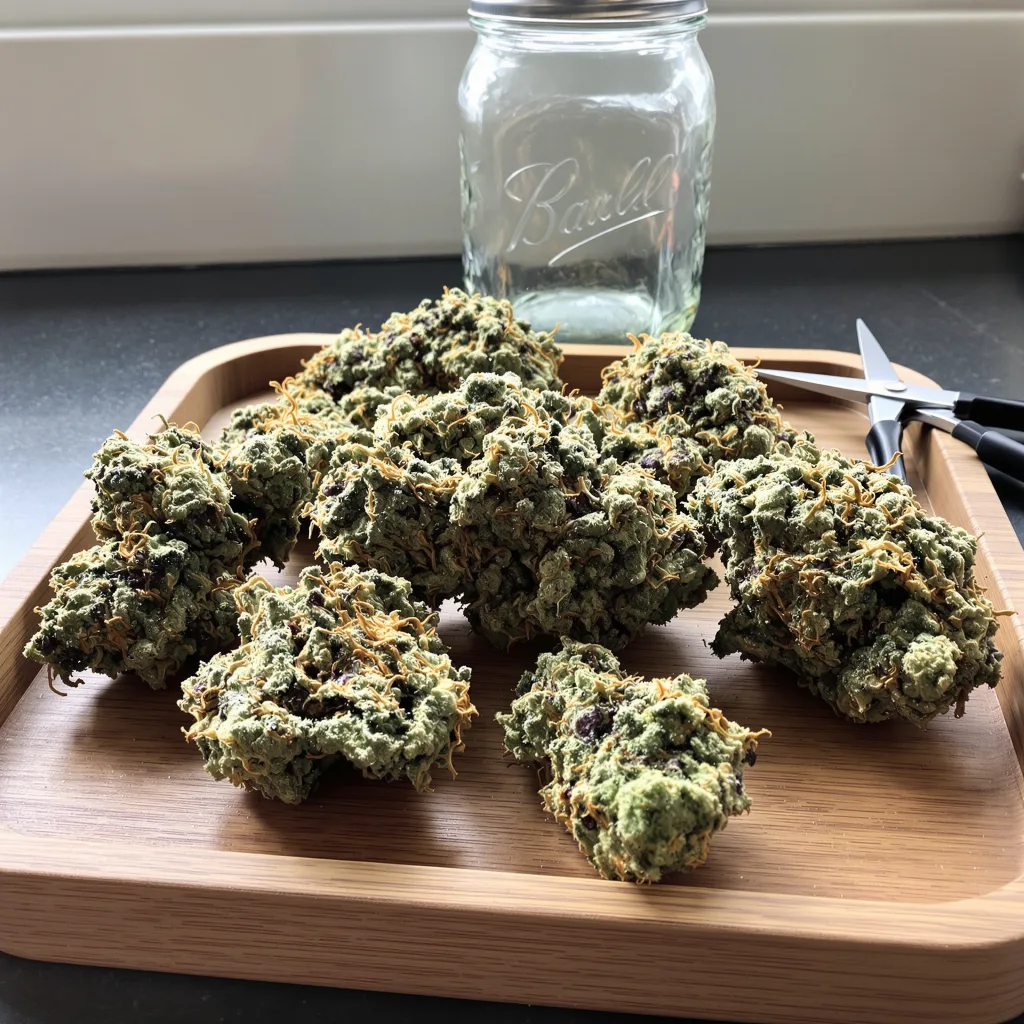 Chem Crush 40% indica / 60% sativa flower with visible trichomes