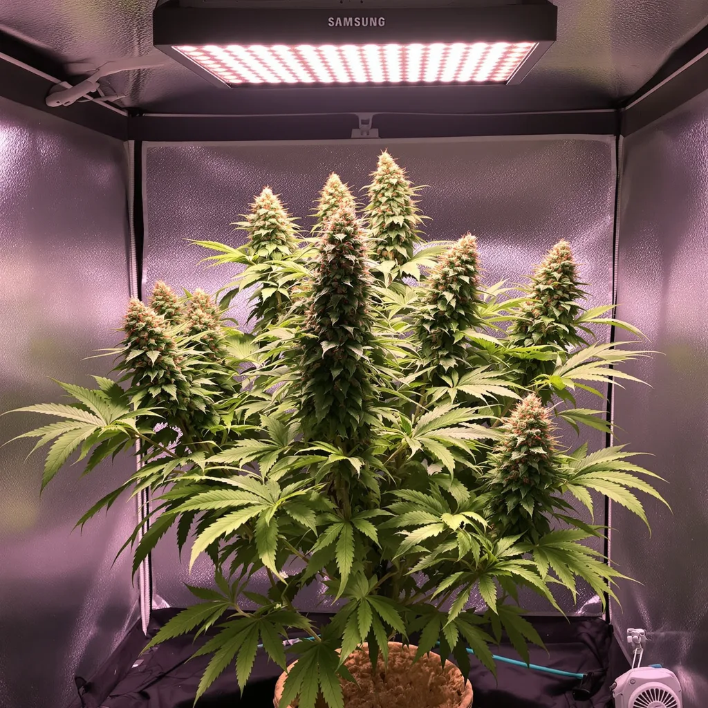 Chemdawg 91 cannabis plant in flowering stage — 120-180 cm feminised
