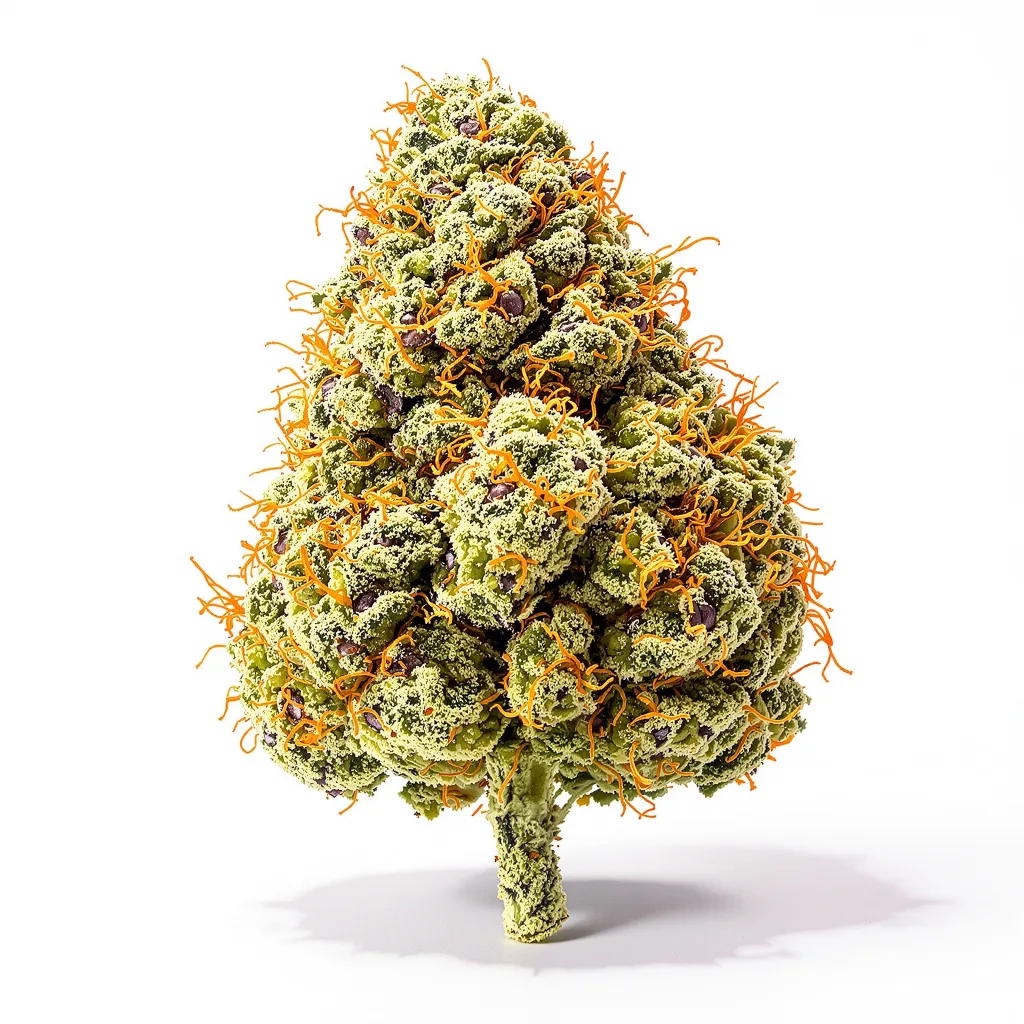 Chemdawg Sour Diesel 40% indica / 60% sativa flower with visible trichomes