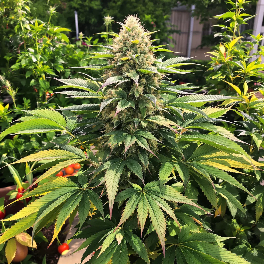 Cherries Jubilee 69% indica / 31% sativa flower with visible trichomes