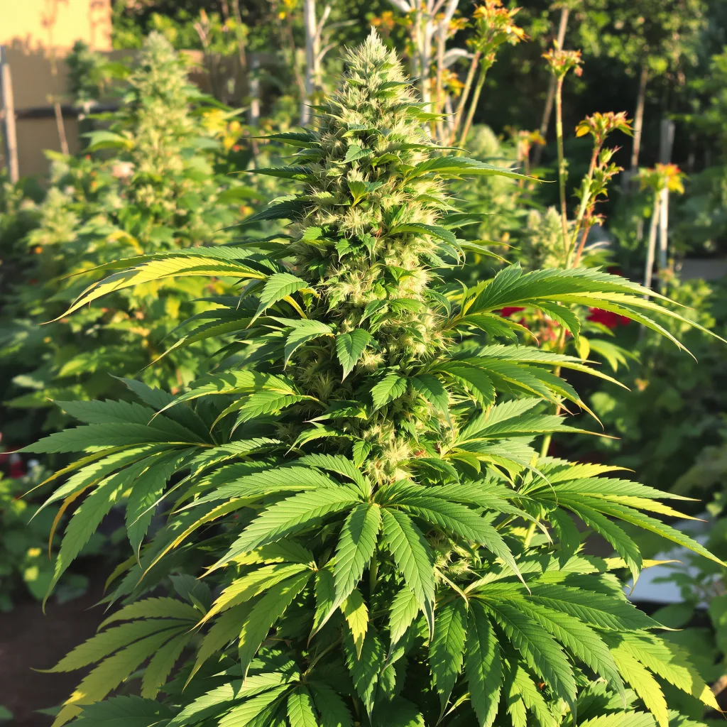 China Yunnan 65% indica / 35% sativa flower with visible trichomes