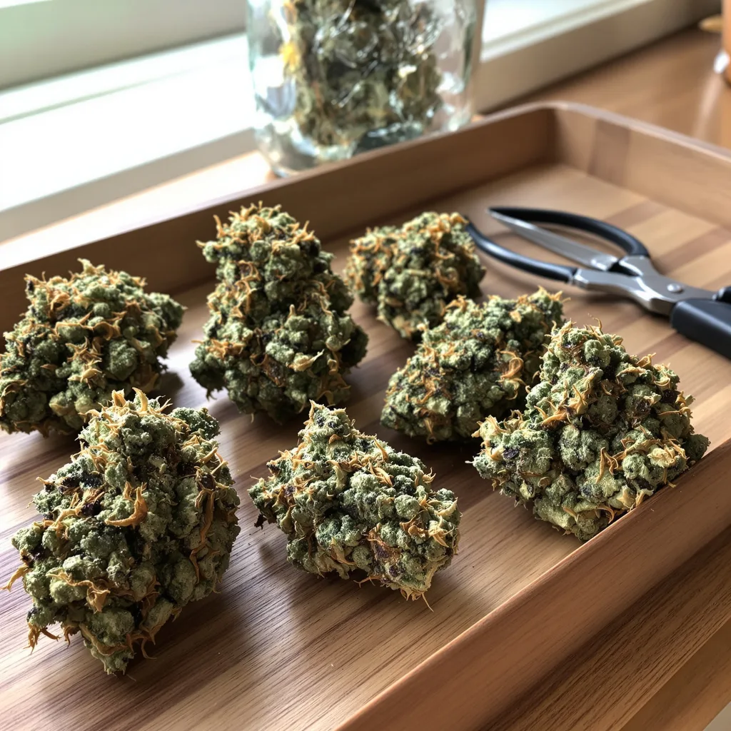 Church OG 47% indica / 53% sativa flower with visible trichomes