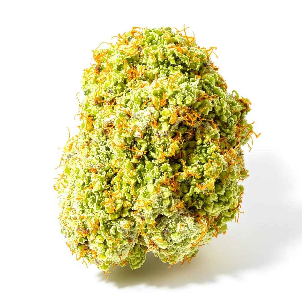 Coffee 12% indica / 88% sativa flower with visible trichomes