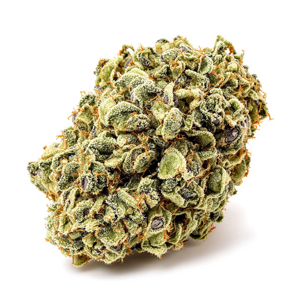 Cookies Gelato 41% indica / 59% sativa flower with visible trichomes