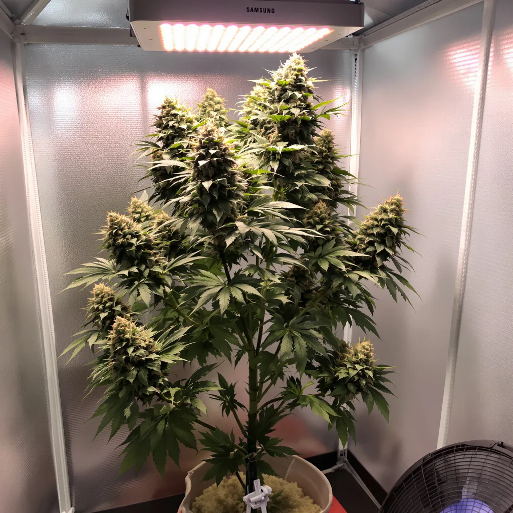 Corleone Kush cannabis plant in flowering stage — 60-100 cm autoflower