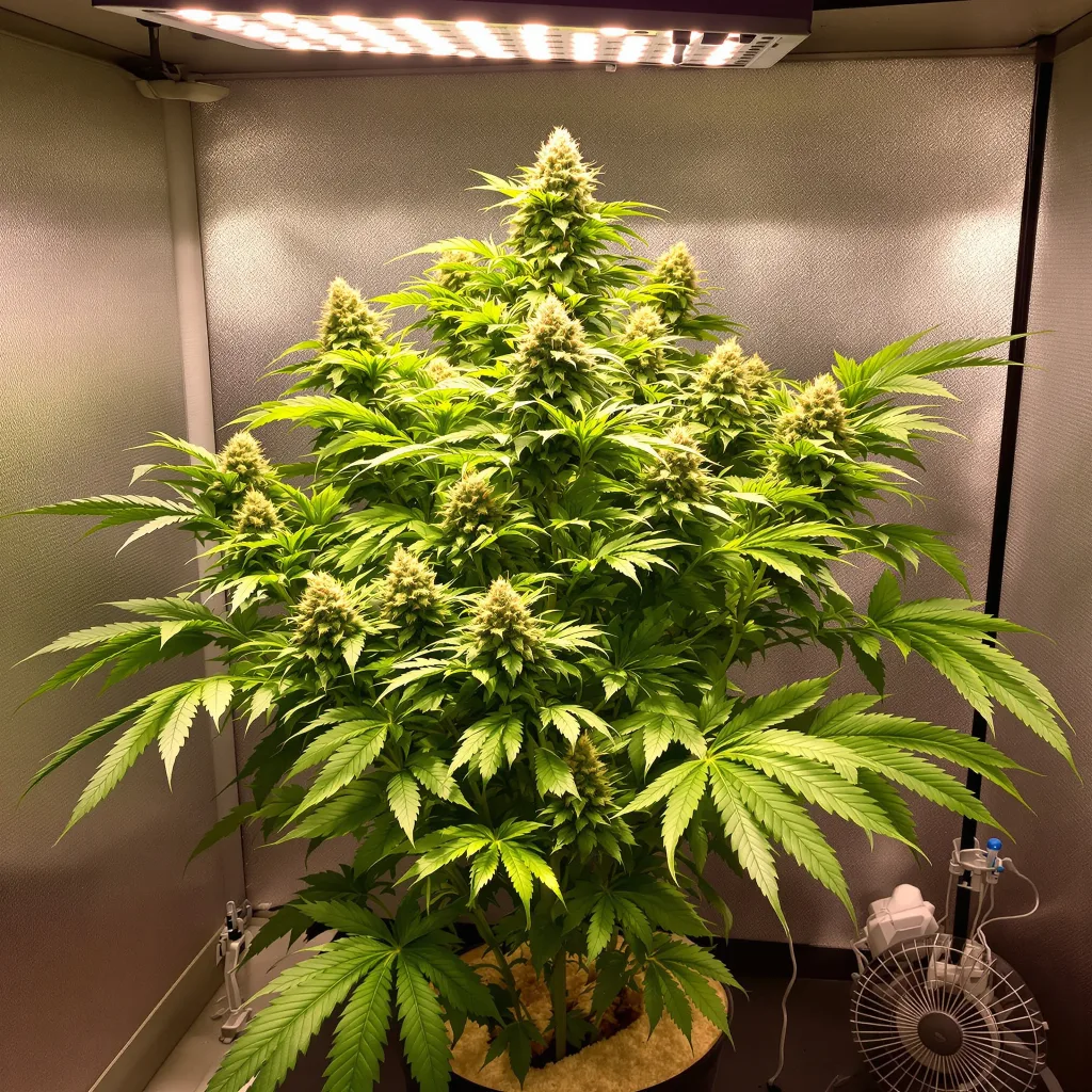Cornbread cannabis plant in flowering stage — 90-130 cm feminised