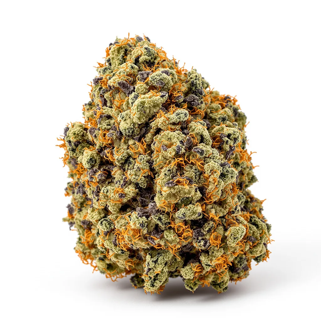 Couch Lock Pack 80% indica / 20% sativa flower with visible trichomes