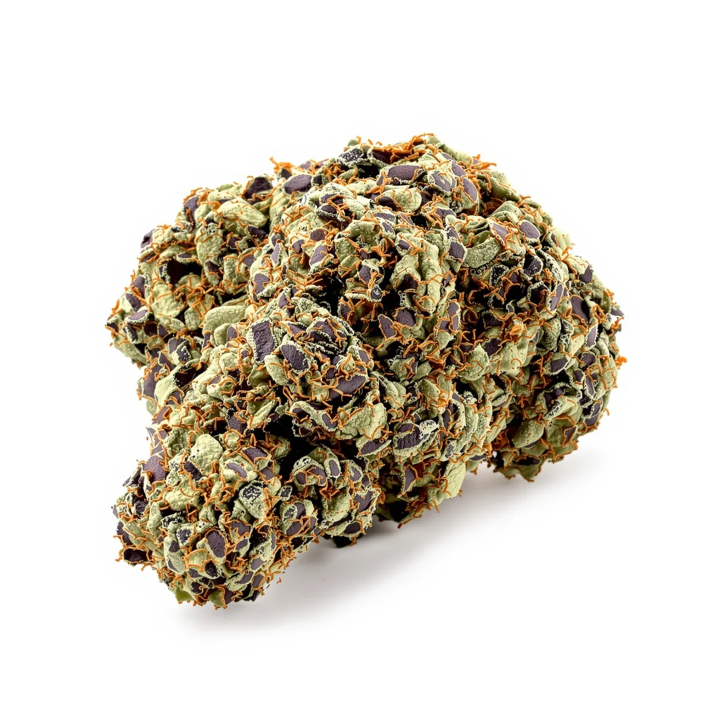 Cracker Jack 81% indica / 19% sativa flower with visible trichomes
