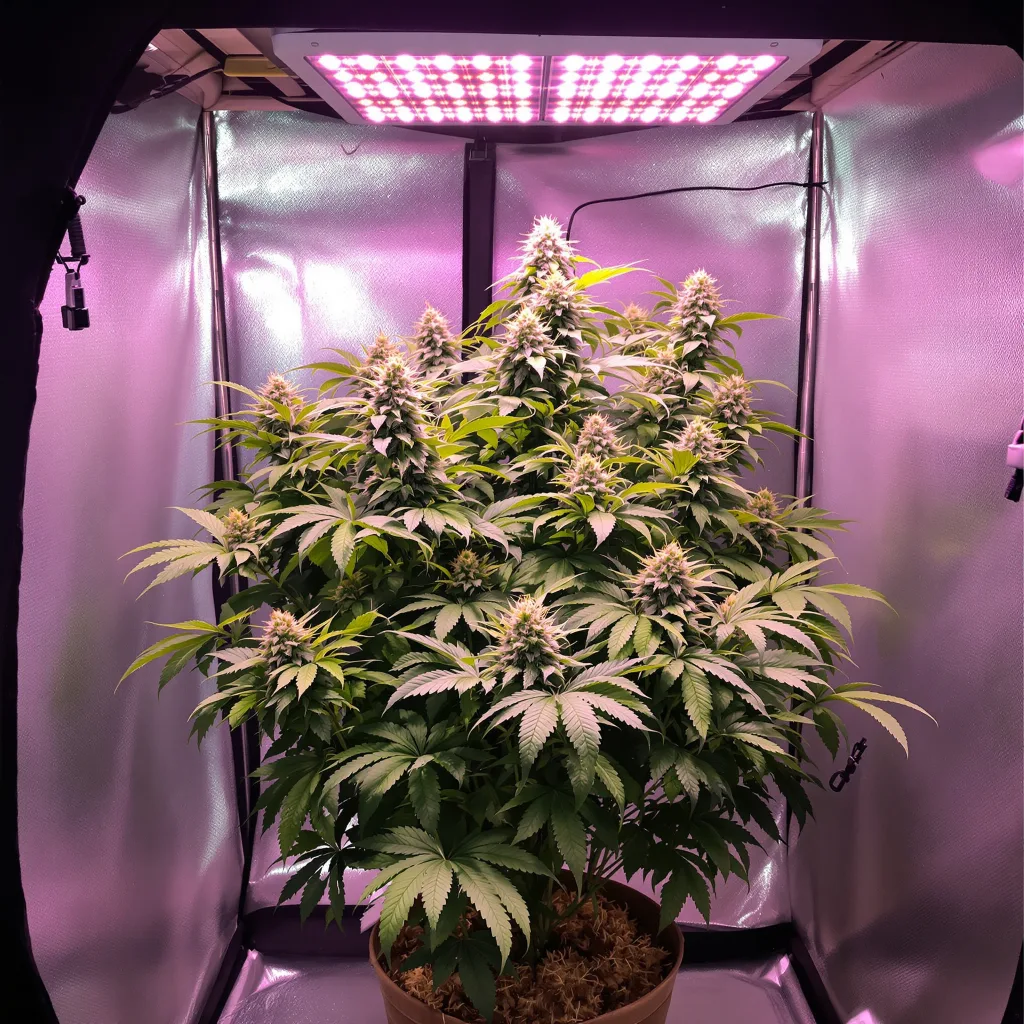 Cream Caramel cannabis plant in flowering stage — 40-90 cm autoflower