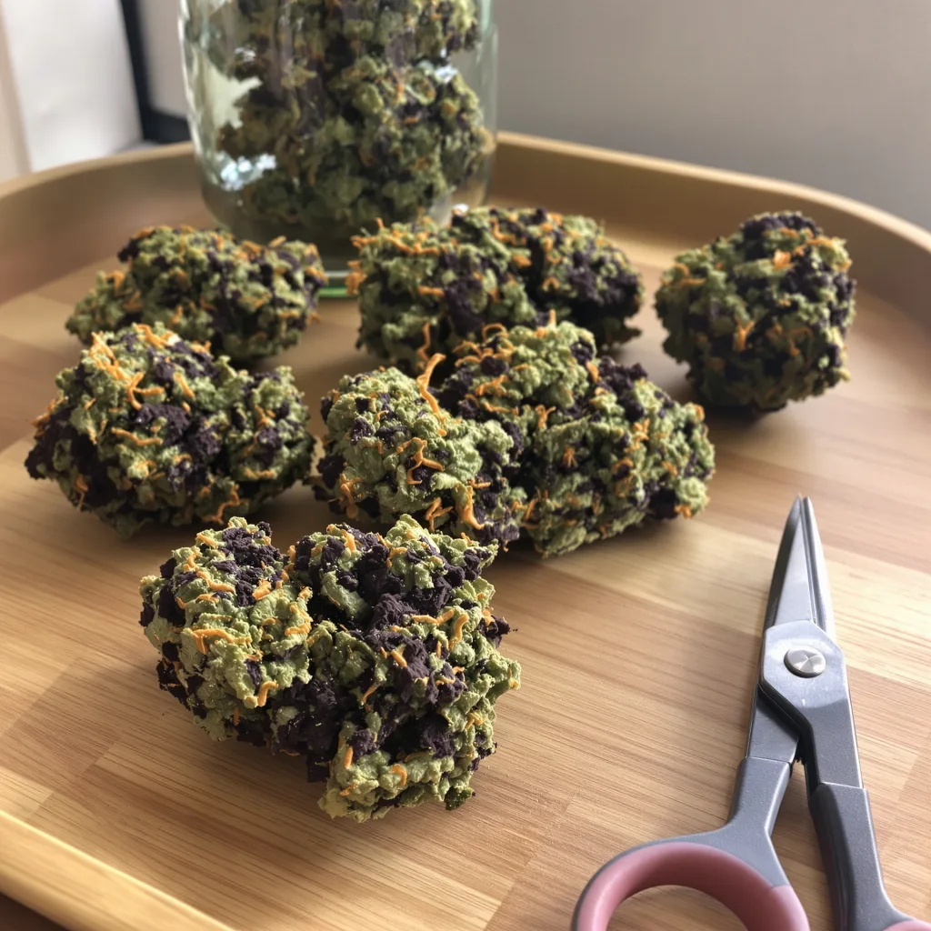 Critical Bilbo 72% indica / 28% sativa flower with visible trichomes