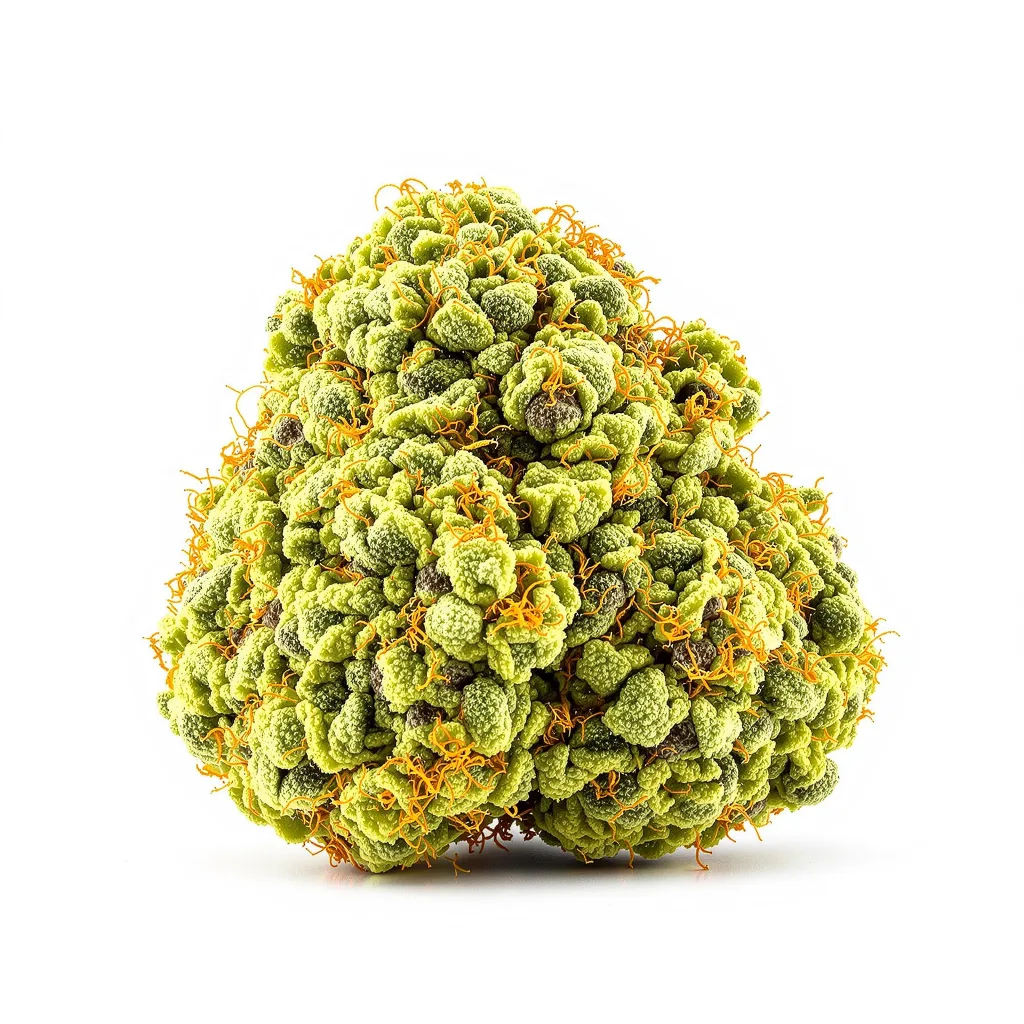 Critical Crack 15% indica / 85% sativa flower with visible trichomes