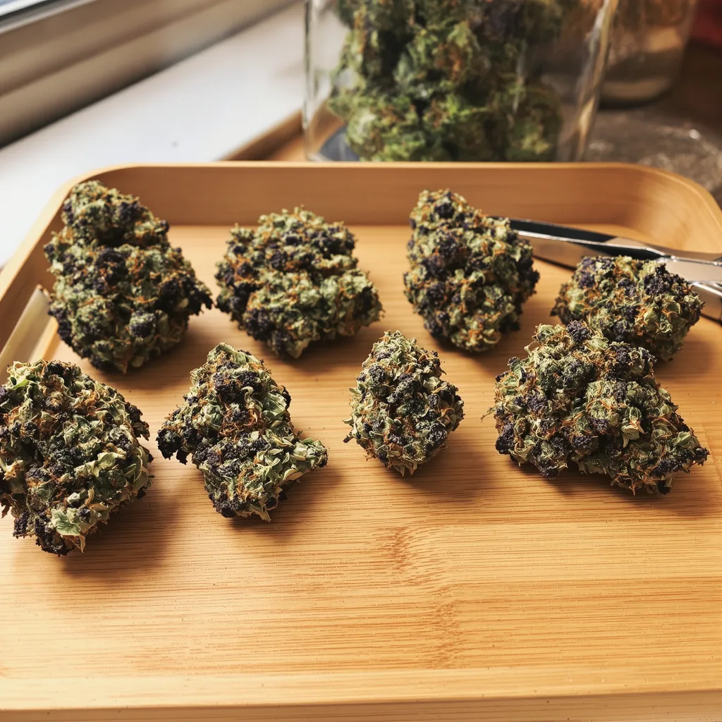 Critical Fast Bud 70% indica / 30% sativa flower with visible trichomes