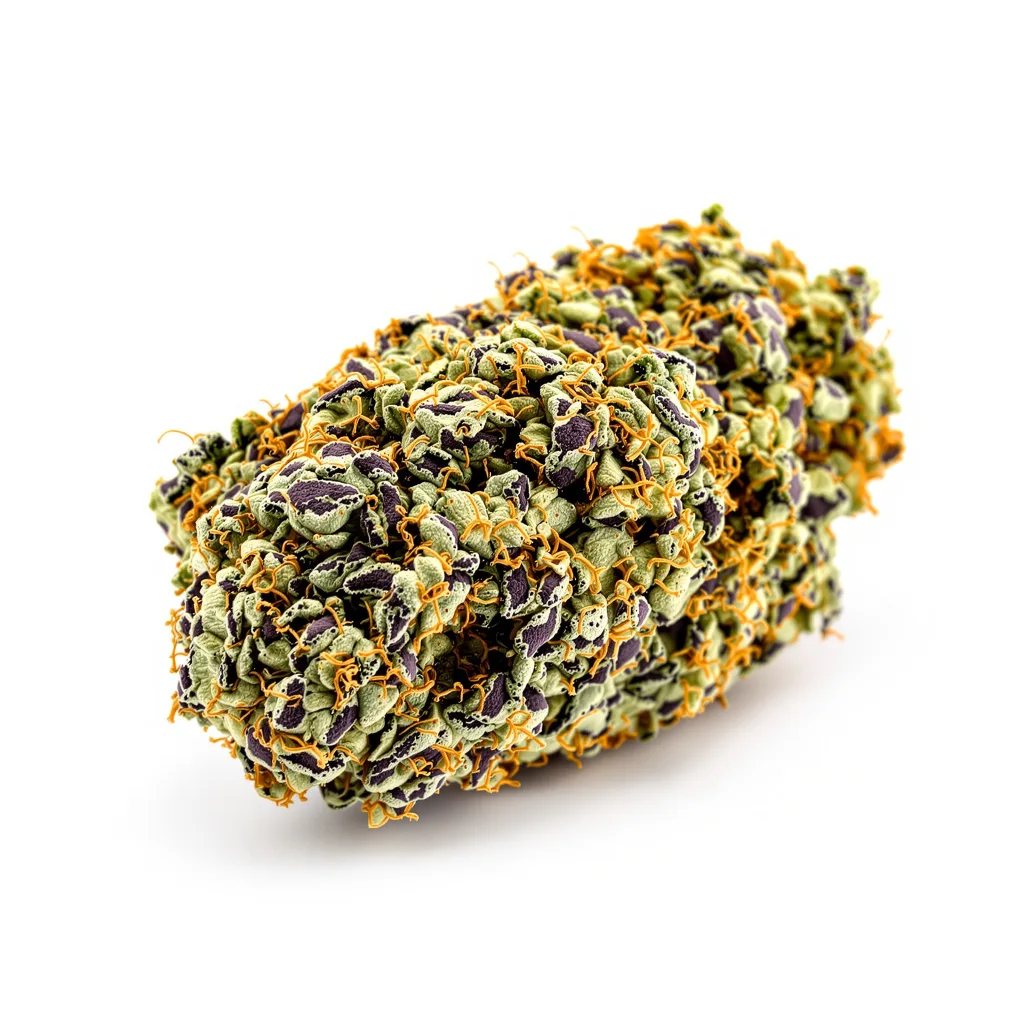Critical Glue 89% indica / 11% sativa flower with visible trichomes