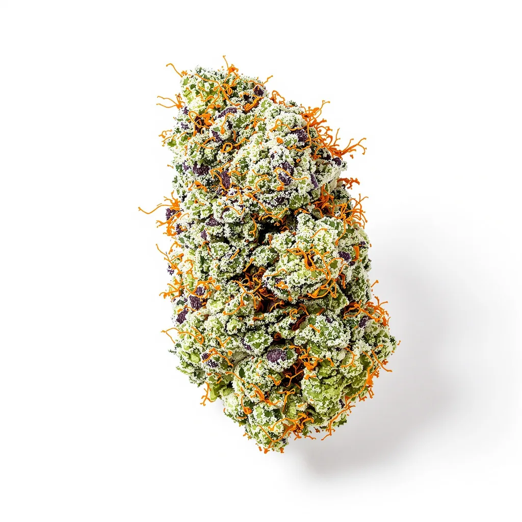 Critical Jack 50% indica / 50% sativa flower with visible trichomes