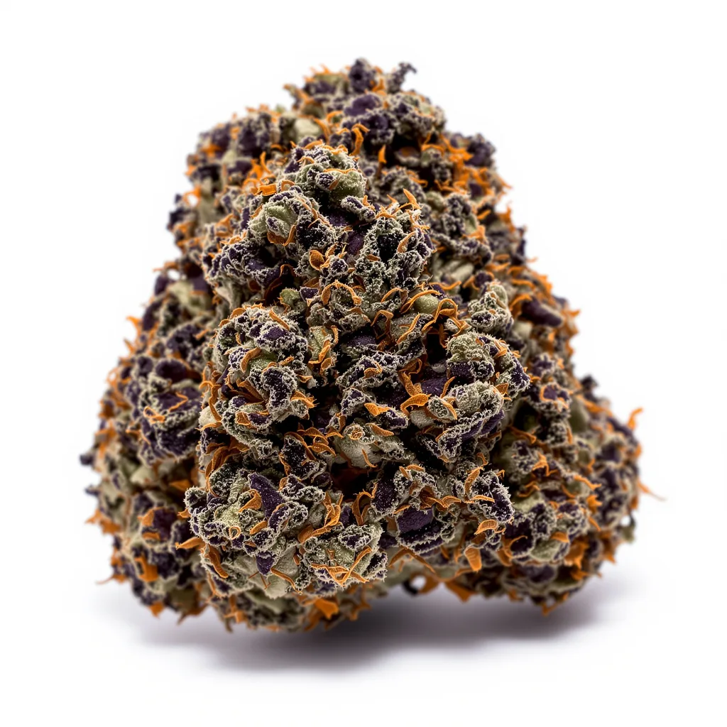 Critical Kush 87% indica / 13% sativa flower with visible trichomes