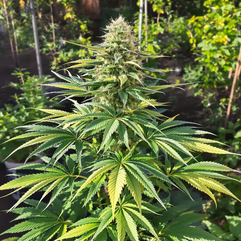Critical Kush 87% indica / 13% sativa flower with visible trichomes