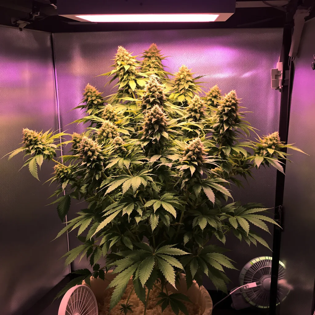 Critical Plus cannabis plant in flowering stage — 120-180 cm feminised
