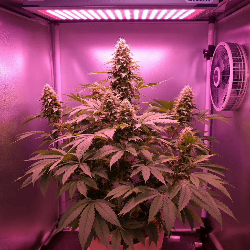Crown OG cannabis plant in flowering stage — 90-130 cm feminised
