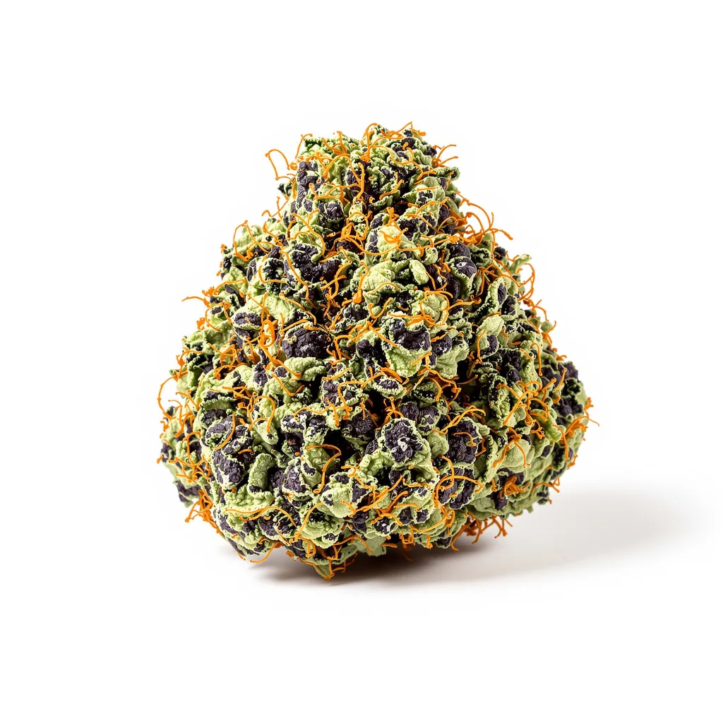 Crown OG 70% indica / 30% sativa flower with visible trichomes