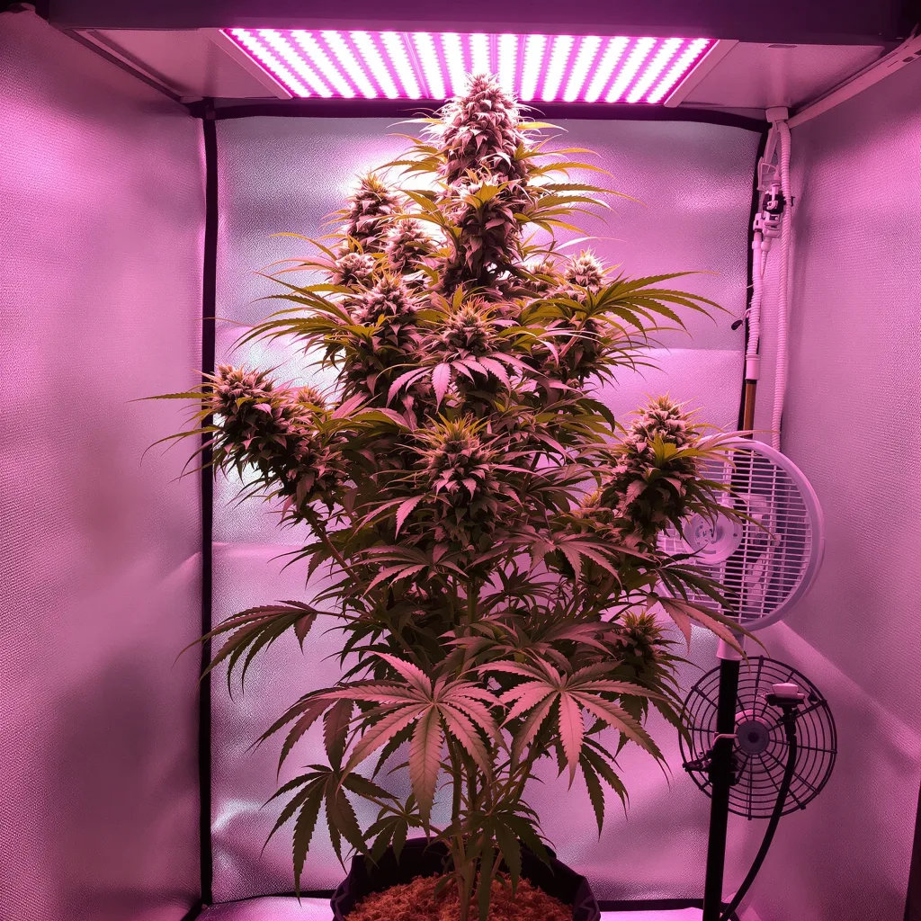 Crystal Coma cannabis plant in flowering stage — 60-100 cm autoflower