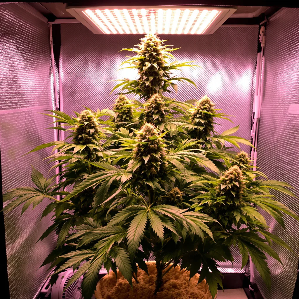 Dairy Queen cannabis plant in flowering stage — 60-100 cm autoflower