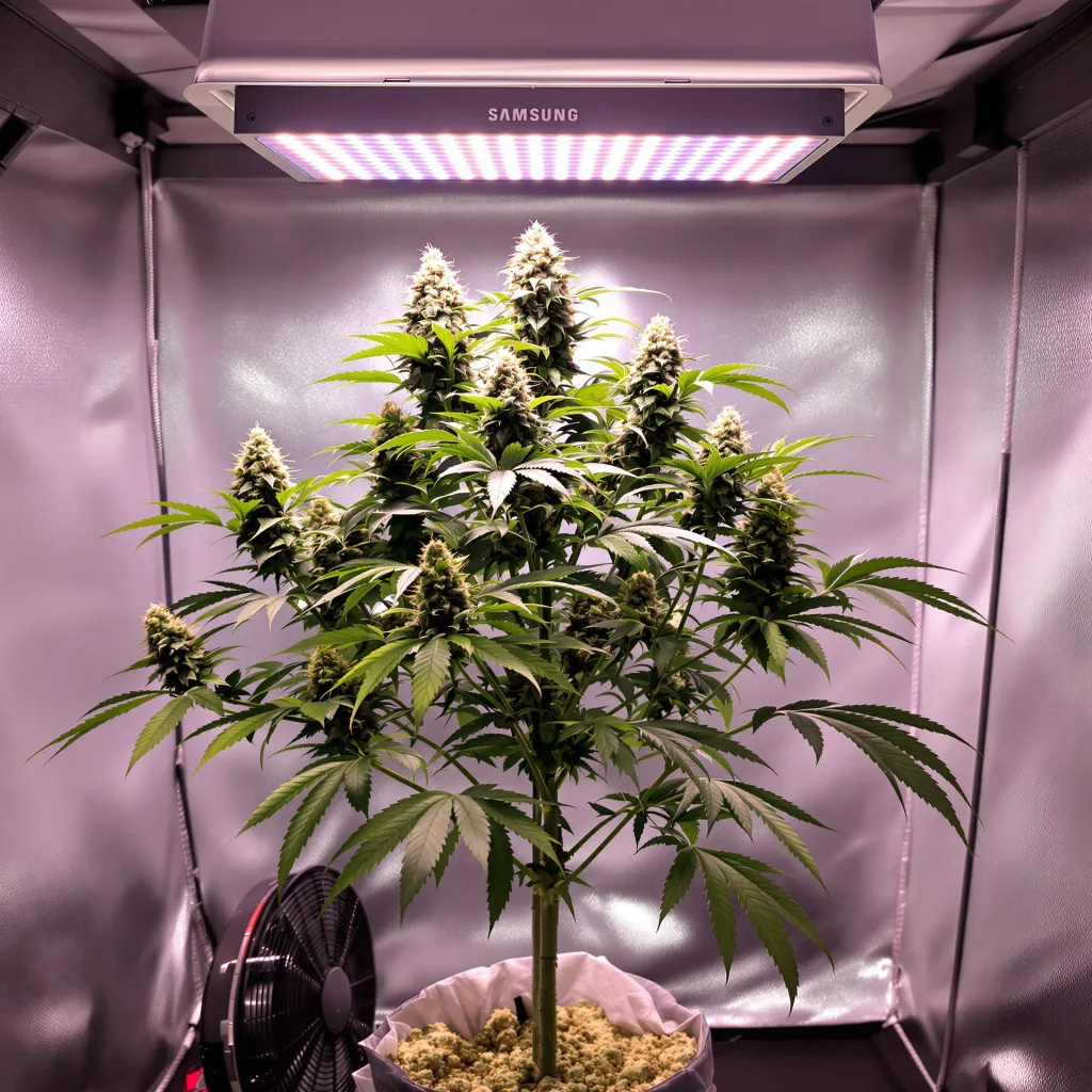 Dark Side of the Moon cannabis plant in flowering stage — 60-100 cm autoflower