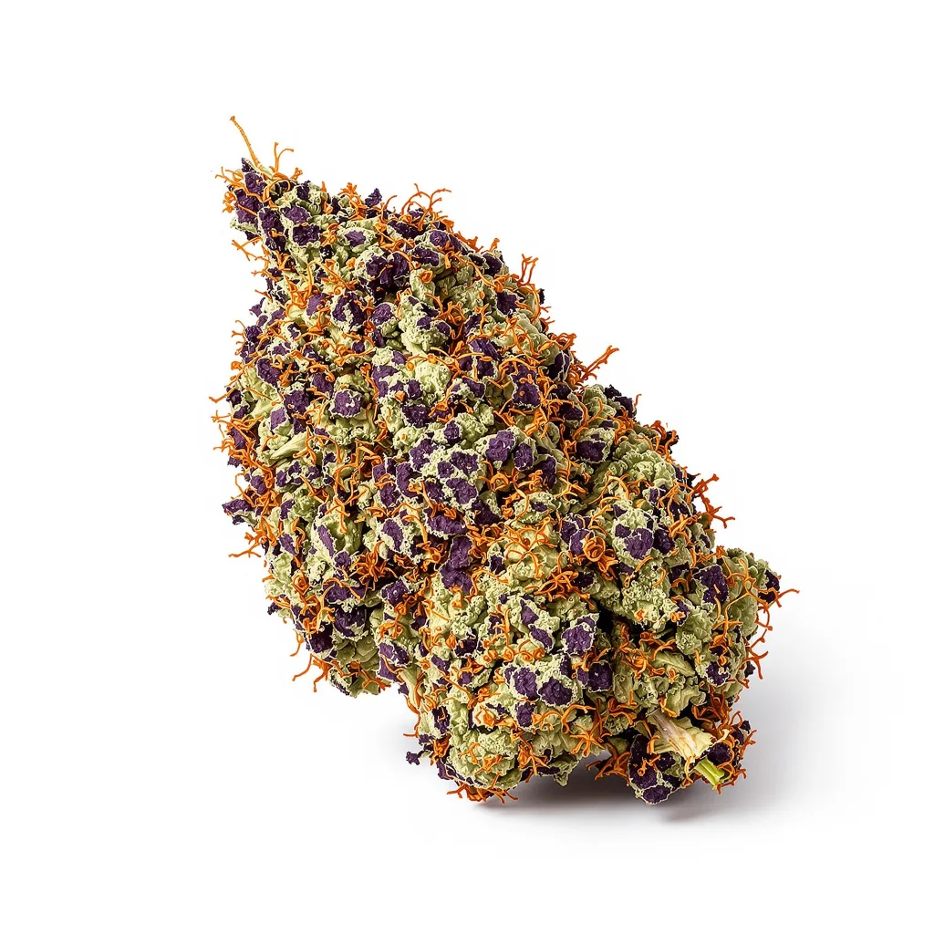 Darth Vader 68% indica / 32% sativa flower with visible trichomes