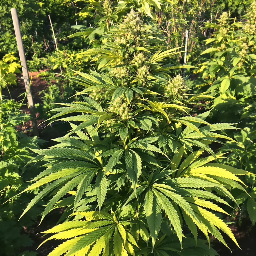 Darth Vader OG 75% indica / 25% sativa flower with visible trichomes