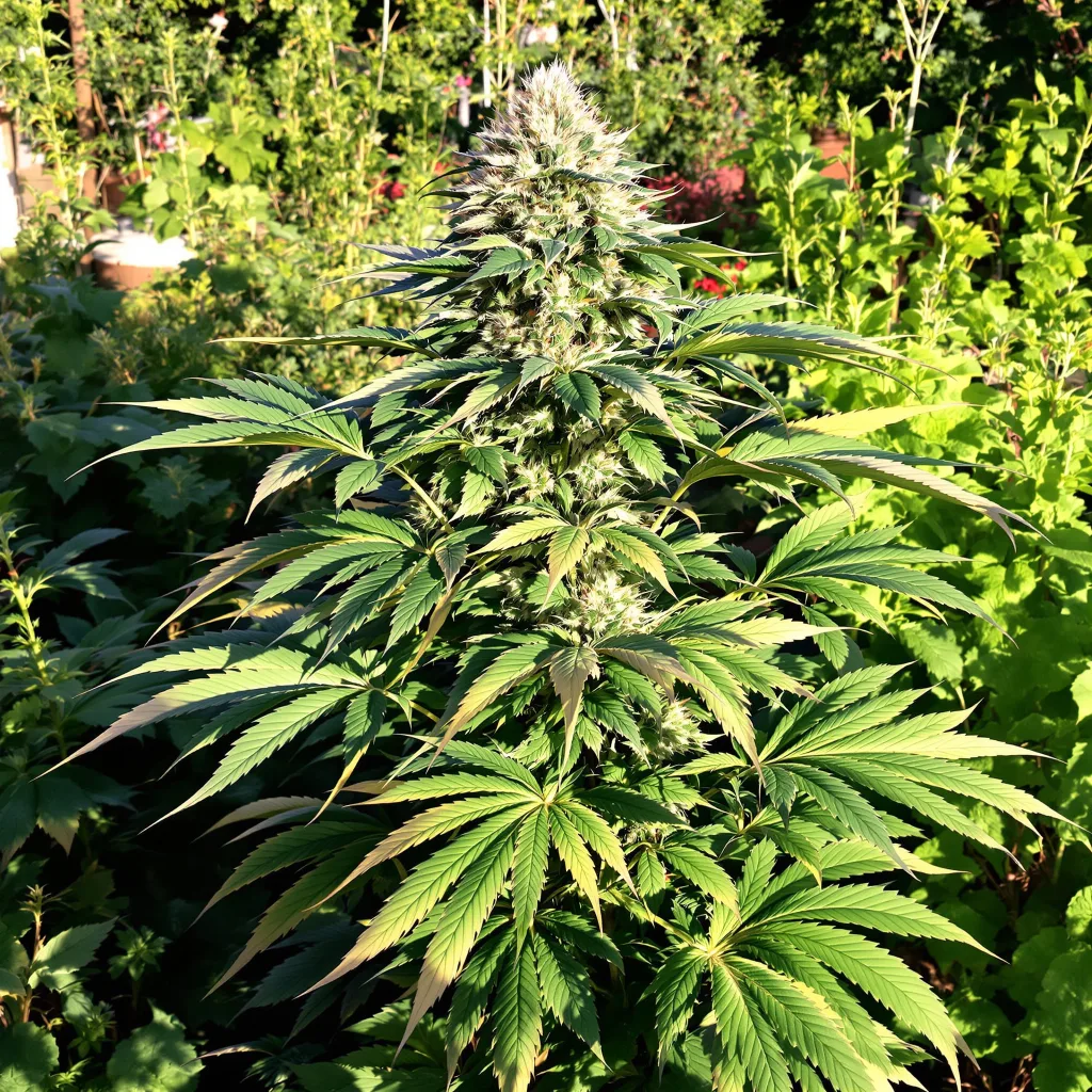 Dawgfather OG 88% indica / 12% sativa flower with visible trichomes