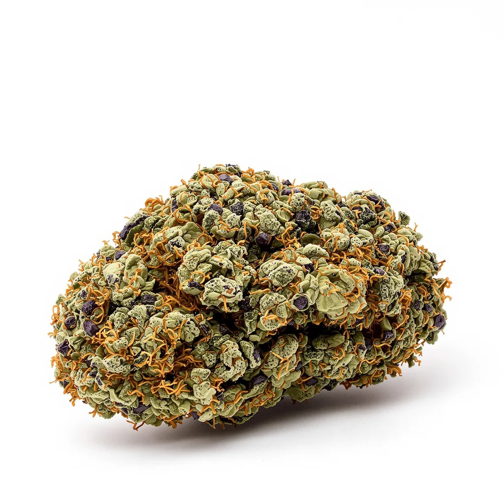 Dawgfather OG 88% indica / 12% sativa flower with visible trichomes