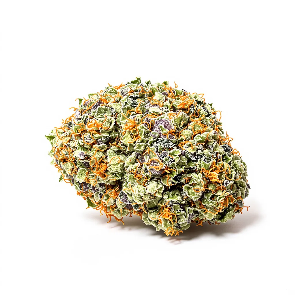Deadhead OG 40% indica / 60% sativa flower with visible trichomes