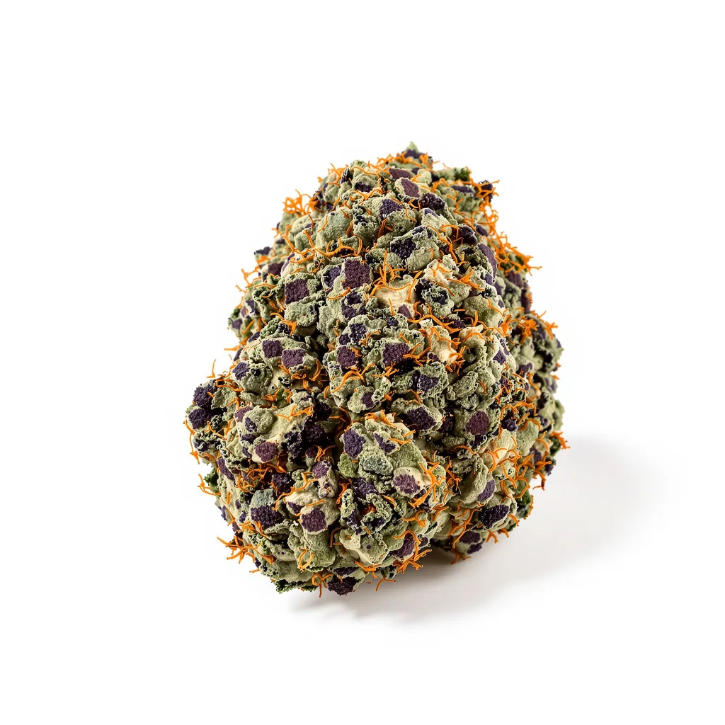 Deadwood 72% indica / 28% sativa flower with visible trichomes
