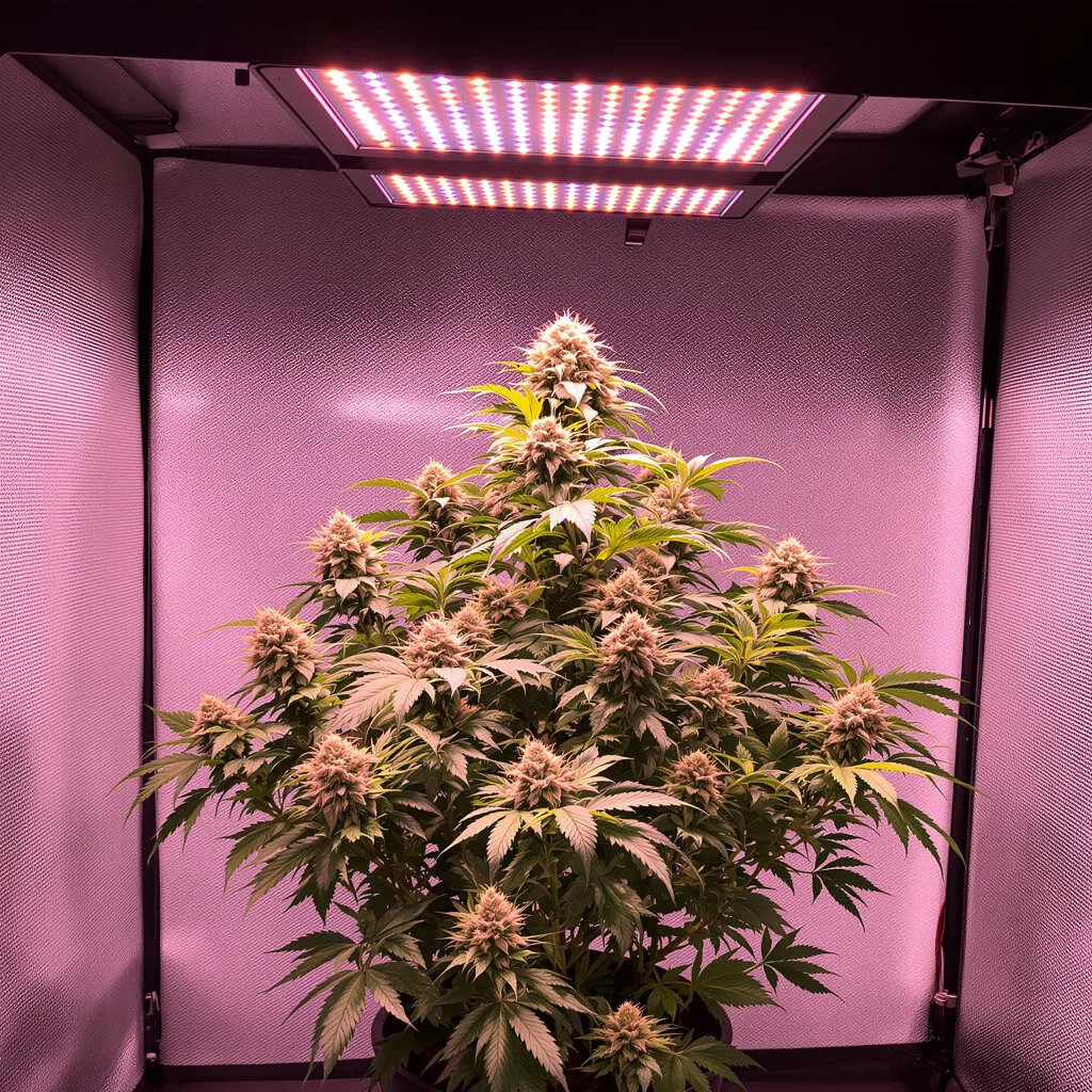 Death Bubba cannabis plant in flowering stage — 60-100 cm autoflower