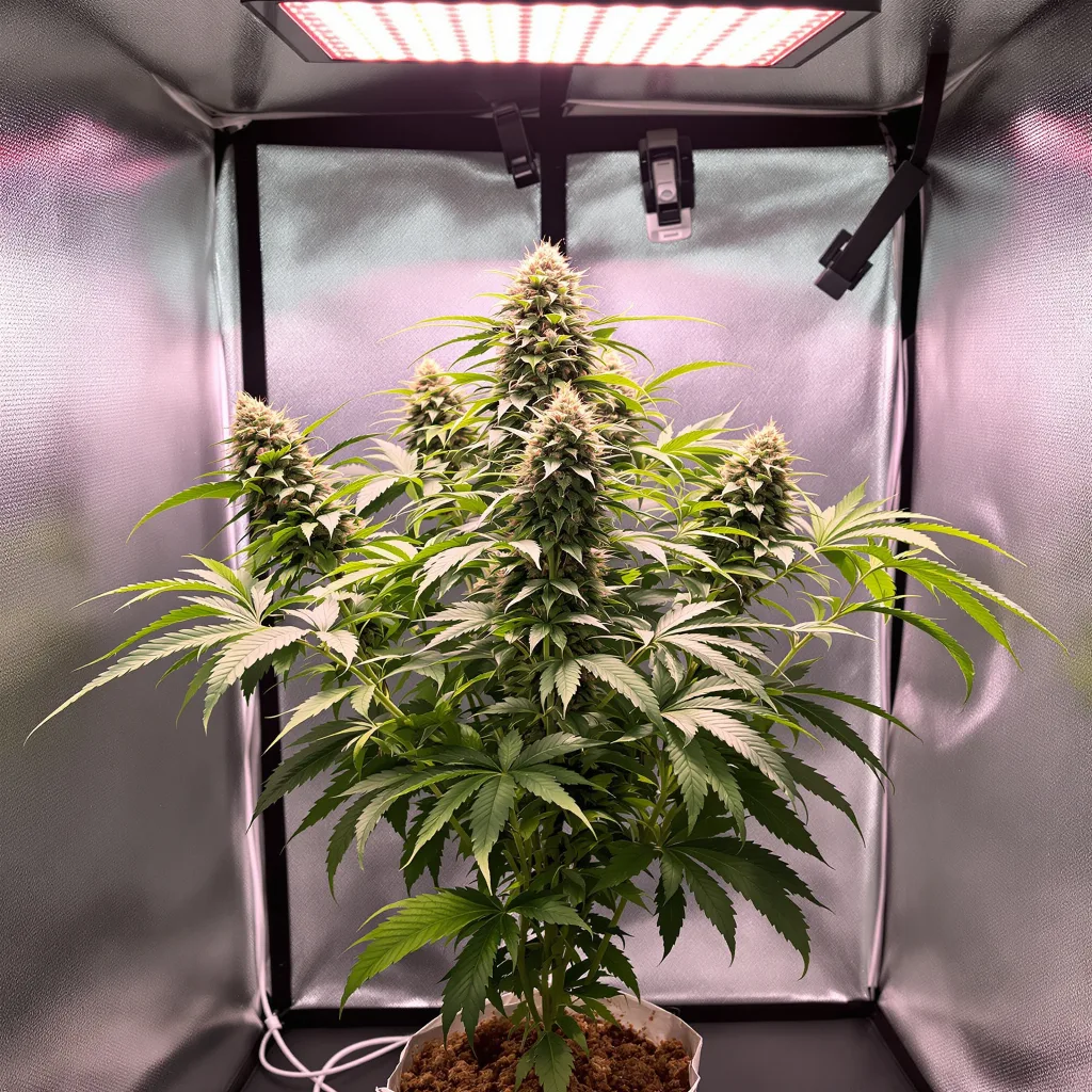 Death Star cannabis plant in flowering stage — 61-152 cm autoflower
