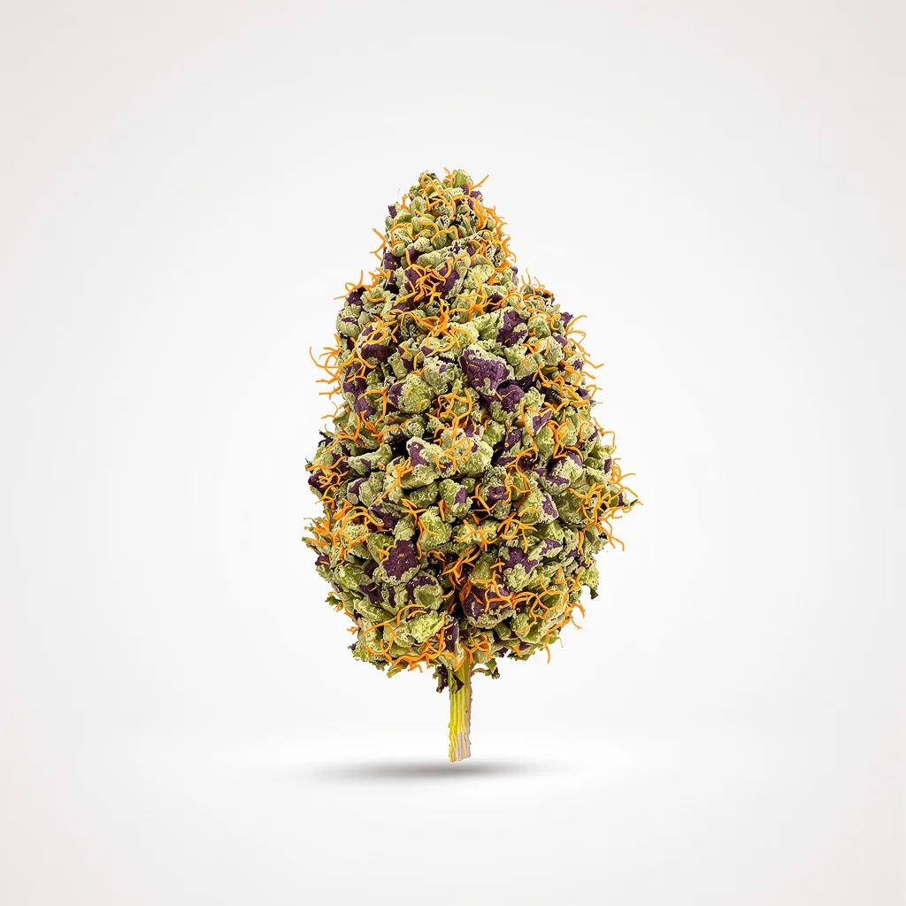 Death Star 70% indica / 30% sativa flower with visible trichomes