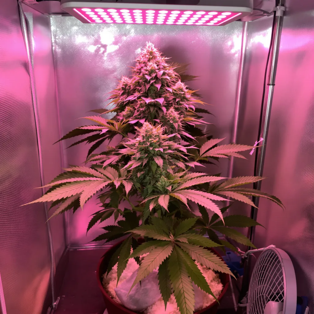 Deep Purple cannabis plant in flowering stage — 60-100 cm autoflower