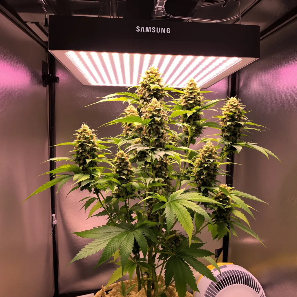 Diablo cannabis plant in flowering stage — 60-100 cm autoflower