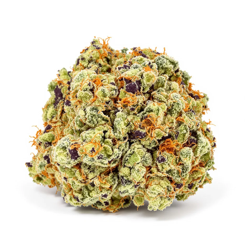 Diablo 40% indica / 50% sativa flower with visible trichomes
